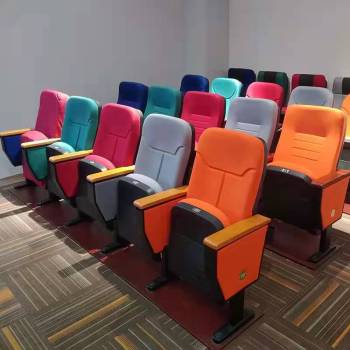 西安礼堂椅海绵靠背座椅电影院会议厅连排椅软椅