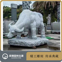黃牛吃草石雕耕地牛石雕水牛石雕石雕牛擺放的寓意