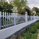 pvc庭院小区塑钢防护栏、户外园林变压器围墙围栏绿化带花池栅栏