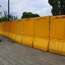 浙江金华市加厚注水注沙围挡道路施工警示防护栏1.8米高塑料水马