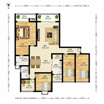 回龍埔地鐵口華業(yè)玫瑰郡139平精裝五房?jì)H售418萬(wàn)筍盤(pán)