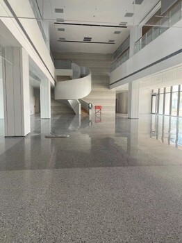廣州商場預制水磨石鋪貼施工2公分灰色磨石地坪包工包料