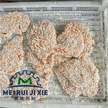 紫蘇葉上漿裹粉設(shè)備天婦羅產(chǎn)品上漿上粉機(jī)海鮮上漿裹粉機(jī)