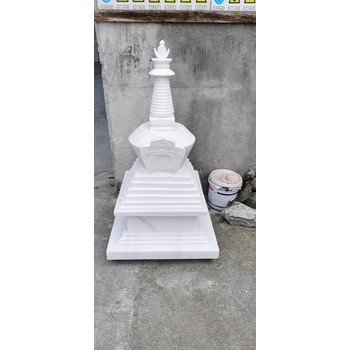 寺廟漢白玉石雕舍利塔佛塔定制佛塔