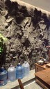 PU山峰石巖壁大板石皮連紋輕質(zhì)文化石背景墻仿石材飾面板斧開石
