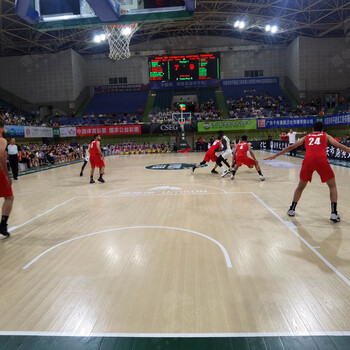 籃球場館運動地板供應羽毛球場館舞臺木地板全天候使用唯美康