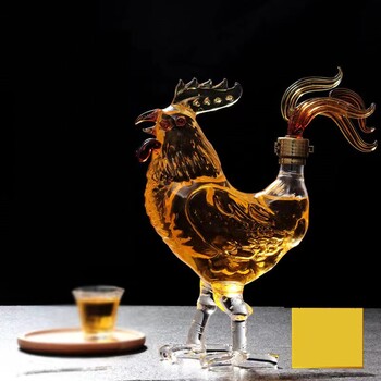 河間華企十二生肖酒瓶玻璃工藝酒瓶高硼硅玻璃酒瓶龍鳳酒瓶泡酒瓶