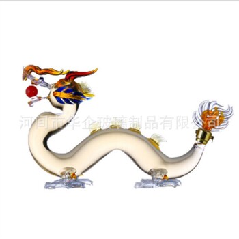 河北華企手工吹制高硼硅玻璃酒瓶精美創(chuàng)意動(dòng)物酒瓶工藝酒瓶