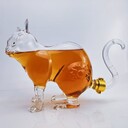 河間華企吹制高硼硅玻璃酒瓶十二生肖動(dòng)物酒瓶馬造型酒瓶廠(chǎng)家