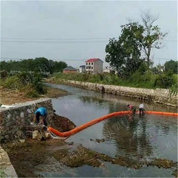 河道白色垃圾拦截浮筒EPS填充水上浮筒