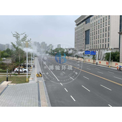 青海市政道路喷雾除尘/环保除尘喷雾装置/道路扬尘治理方案