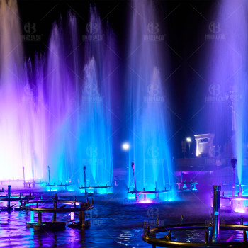 河面音乐喷泉/喷泉设计安装-重庆博驰承接大型水景喷泉