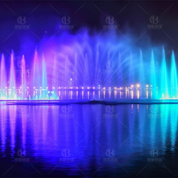 广州珠江新城音乐喷泉/五彩绚烂喷泉灯光秀-为珠江夜色更添诱惑