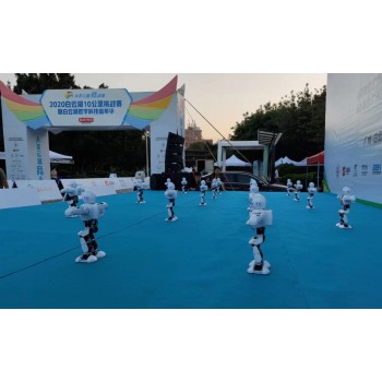 硕莹文化跳舞机器人广告宣传激光秀体感游戏