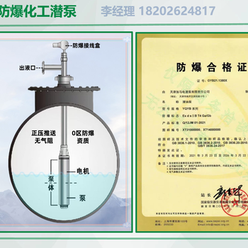 無氣阻防爆不銹鋼液下泵