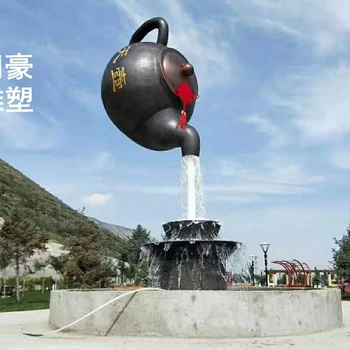 天壺雕塑工藝公園文化彩鋼制作制造商紀念天壺雕塑