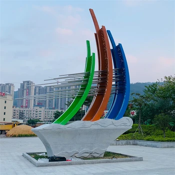批發(fā)城市園林帆船雕塑價格-帆船雕塑園林建筑-靜態(tài)街景供需