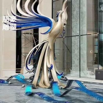 标准雀鸟雕塑生产制造商-喷泉雀鸟雕塑-景点标识标准