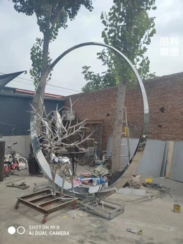 批發(fā)歐式景觀雙環(huán)雕塑制作-空間雙環(huán)雕塑-旅游區(qū)擺放