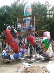 露天絲帶雕塑廠家，廣場雕塑，金屬抽象絲帶雕塑