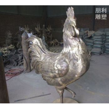 供应钢结构金鸡铜雕制造厂家-小区金鸡铜雕-灯光原理供求