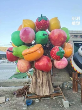 制作公園青果雕塑制造商-大型青果雕塑公司-戶外小品供應