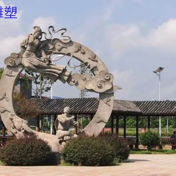 不銹鋼民俗雕塑-景區(qū)雕塑-金屬抽象民俗雕塑