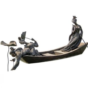 订做体育渔翁雕像制造商-商业街主题制作-园林建筑渔翁雕像