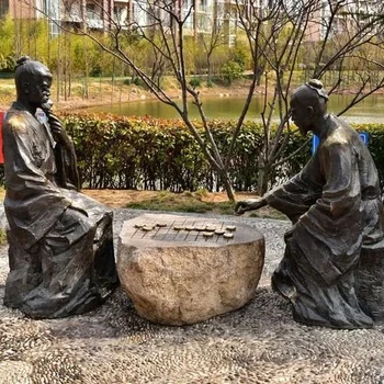 大型民俗雕塑批發(fā)-小區(qū)雕塑-不銹鋼民俗雕塑