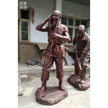 提供金属农民雕像制作制造-形象大使类型选用-广场大型农民雕像
