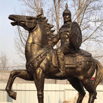 酒店騎兵雕塑廠-小區(qū)擺件-澳門水景騎兵雕塑