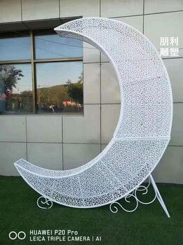 地產(chǎn)月亮雕塑制造-歐式風(fēng)格-臺灣玻璃鋼月亮雕塑