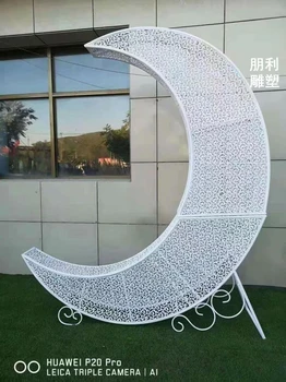 地產月亮雕塑制造-歐式風格-臺灣玻璃鋼月亮雕塑