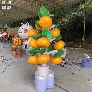 空間臍橙雕塑制造廠家-標識雕塑-吉林園林臍橙雕塑