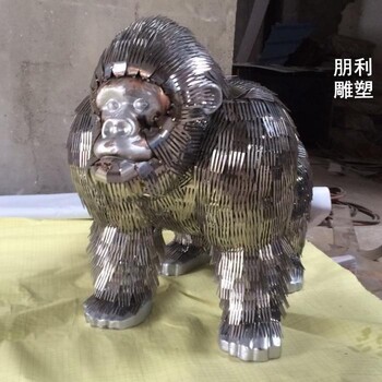 企業(yè)黑猩猩雕塑制作-透雕系列-湖南黑猩猩擺件雕塑