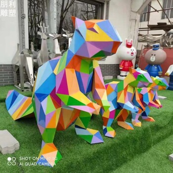 民族袋鼠雕塑廠家-城市裝飾-廣西鐵藝袋鼠雕塑