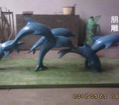 户外海豚雕塑生产商-花园小品-青海海豚电镀雕塑