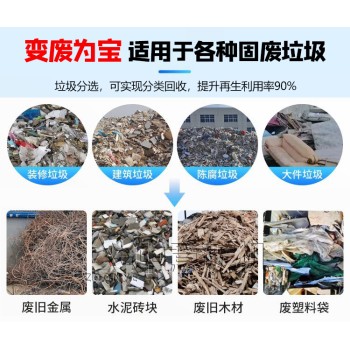 重庆铜梁装潢垃圾分类回收机器处理技术中意