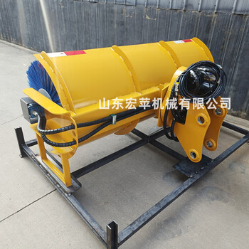 宏蘋銷售挖掘機(jī)掃雪機(jī)1米8旋轉(zhuǎn)掃雪機(jī)鋼制絲滾刷掃雪機(jī)