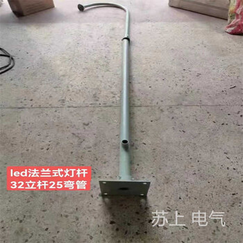 2.5米護(hù)欄法蘭DN25一體式燈桿DN20壁式30cm彎桿吸頂式吊桿