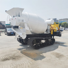 水渠维修水泥履带罐车多功能混凝土运输车自搅拌商混车