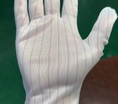 防静电双面条纹手套无尘作业电子工业生产防护透气加长点胶防滑