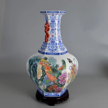 一門六師《美麗中國》六方尊張松茂景德鎮(zhèn)粉彩瓷