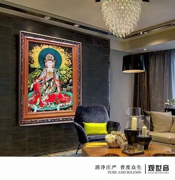 戴嘉林大師作品《掐絲琺瑯水月觀音》法像