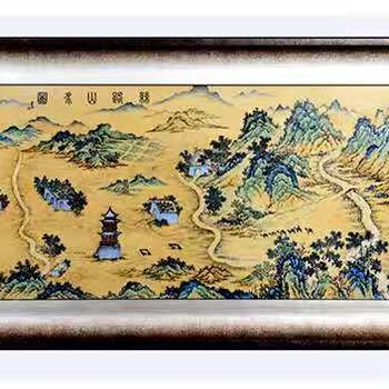 羅學(xué)正絲路山水圖瓷板畫明代傳世名面與景德鎮(zhèn)陶瓷技藝路界融合