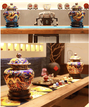 國器2019戴嘉林景泰藍(lán)大龍罐高約38cm