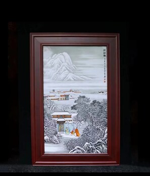 張松茂大師創(chuàng)作將相和瓷板畫粉彩瓷賞藏兼?zhèn)鋬r值傳承