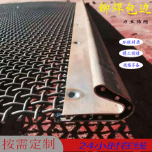 锰钢筛网65锰材质20毫米孔铆焊包边涨紧式安装振动筛及配套