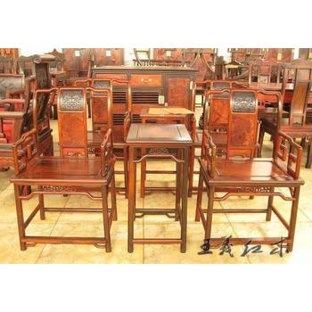 青島紅木大紅酸枝家具品種繁多，緬甸花梨家具
