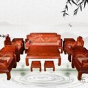 濟寧王義交趾黃檀家具質樸實用，大紅酸枝木家具